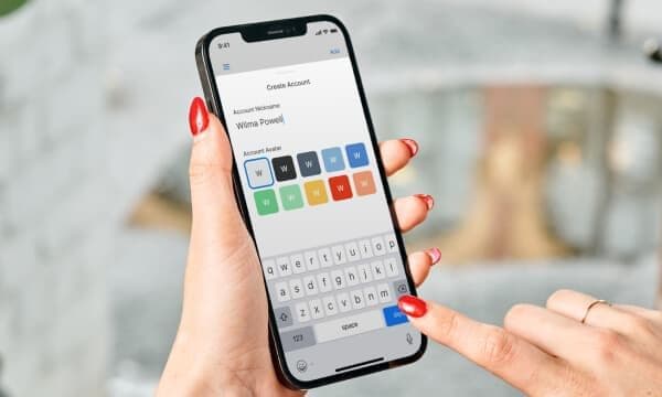 Zeller - App, create account